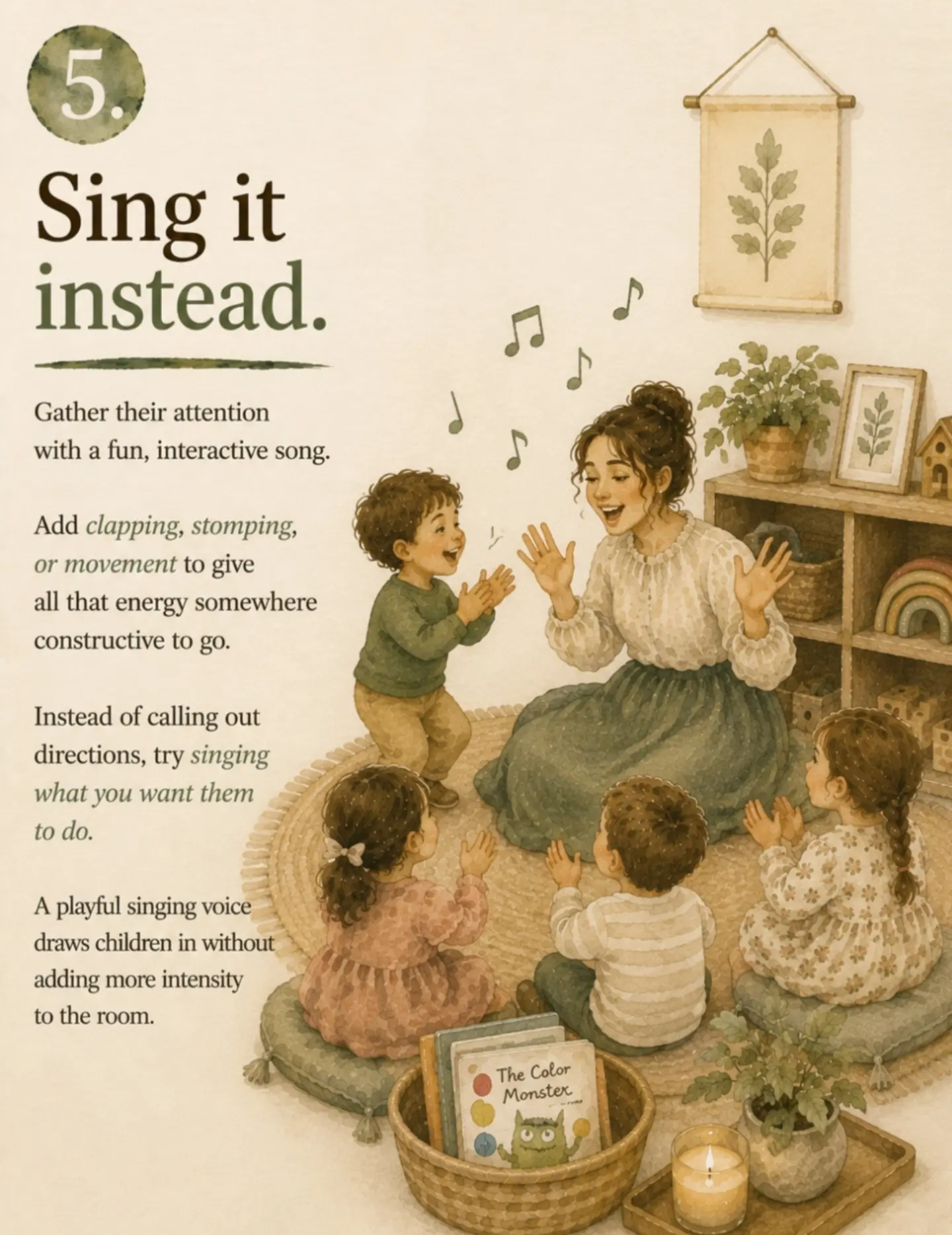 A preschool classroom can go from calm to A LOT in about thirty seconds